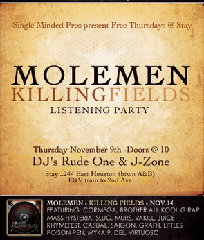 Molemen - Killing Fields Listening Party in NYC