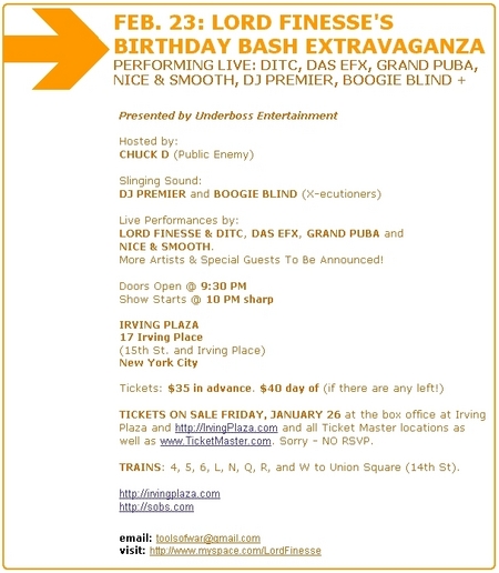 Lord Finesse Birthday Bash Extravaganza
