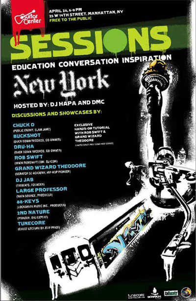 "GC SESSIONS" In NYC Featuring DMC, Chuck D and Large Pro