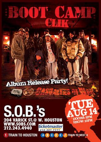 Boot Camp Clik Album Release Party in NYC (8/14 @ 8pm)