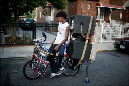 Mohan Samaroo, 19, carries the beat, to the tune of 5,000 watts, in Queens.By COREY KILGANNON for NYTIMES