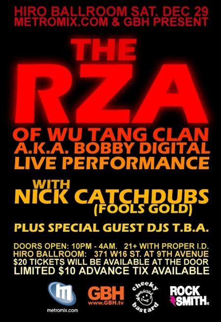RZA at Hiro Ballroom (NYC) 12-29