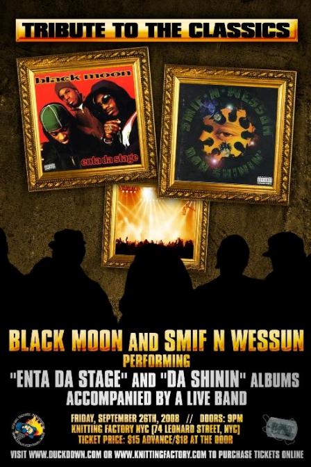 Reminder: Black Moon Performing “Enta Da Stage” and Smif-N-Wessun Performing “Dah Shinin’” Live in NYC Tonight