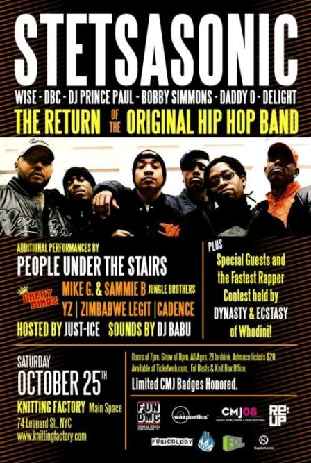 Live NYC Performance feat. Stetsasonic, People Under The Stairs, Jungle Brothers, Zimbabwe Legit, YZ, Cadence and DJ Babu, Hosted by Just-Ice