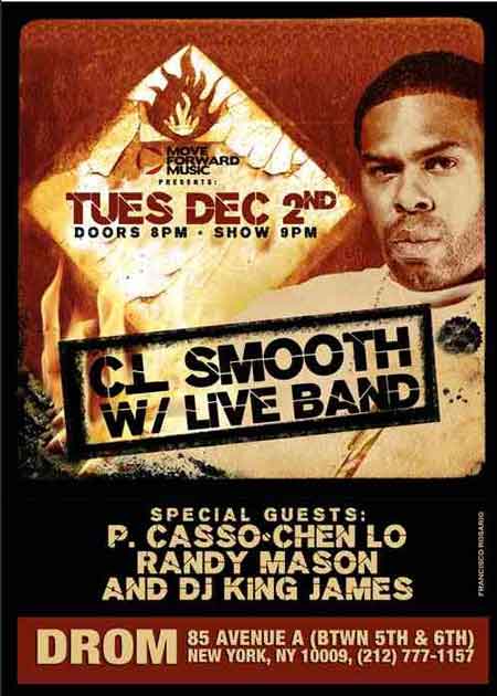CL Smooth Performing in NYC Tomorrow Night