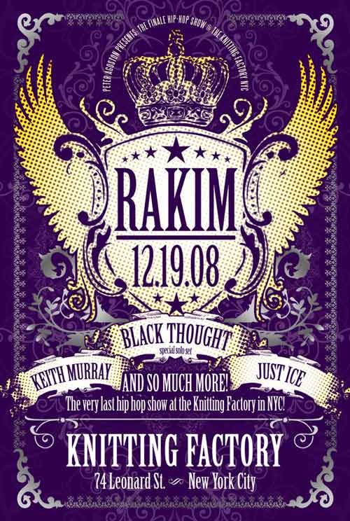 Live in NYC: Rakim, Black Thought, Keith Murray, Just-Ice with DJ Sets by Dante Ross, Ge-ology, Psycho Les, DJ JS-1, Dooley O, Chairman Mao, DJ Amir, J-Zone, Jel + Thanksgiving Brown (12/19, 8pm)