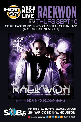 Raekwon + Ghostface Killah Release Party in NYC