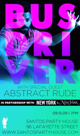 Busdriver + Abstract Rude, Live in NYC Tonight @ 7pm