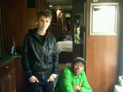 seen: Tyler, The Belieber   g @ 12:29 am Feb 26, 2011. + Justin Bieber