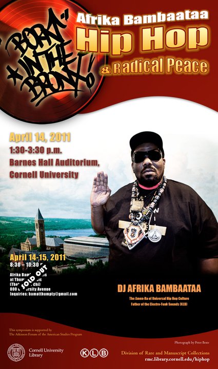 Afrika Bambaataa and Joe Conzo at Cornell University