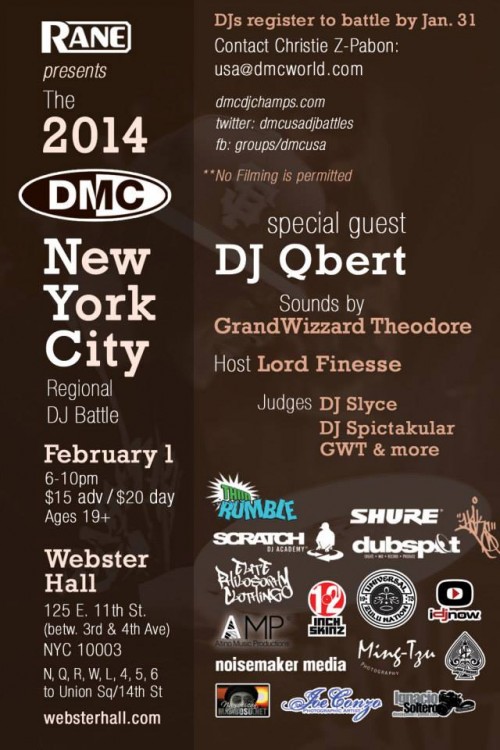 2014 DMC NYC Regional DJ Battle (back)